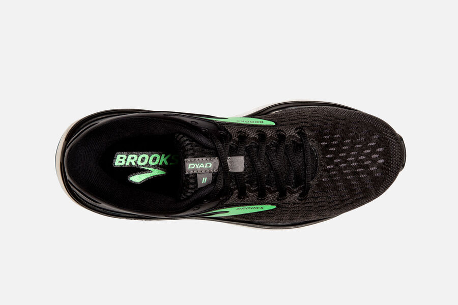 Brooks Dyad 11 Road Running Shoes Womens - Black/Green - ZUNYL-8035